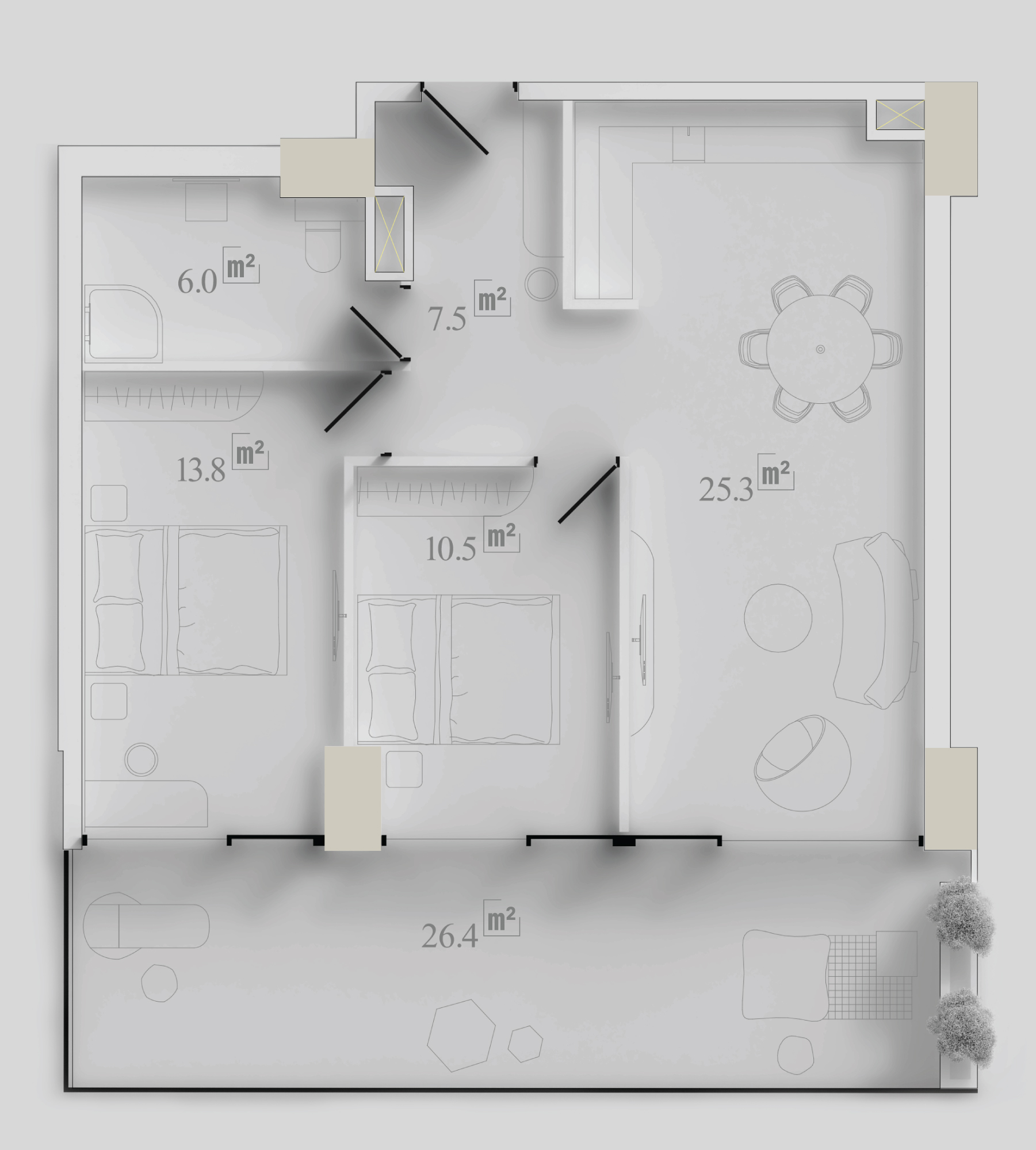 2D Apartment Plan